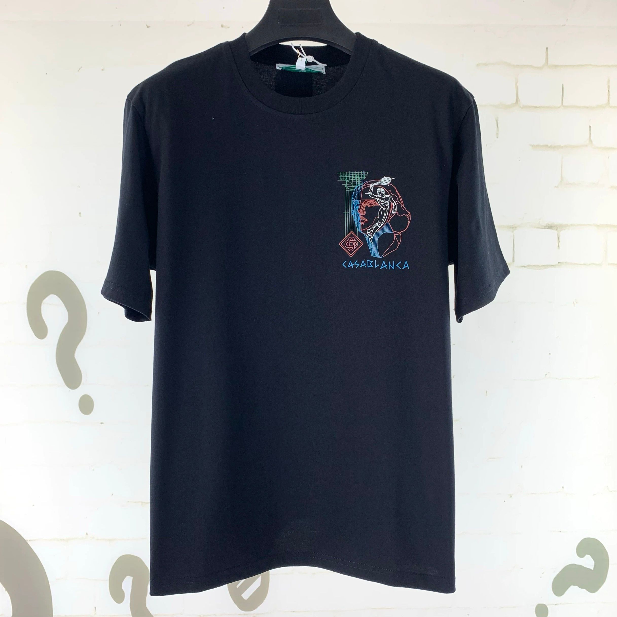1:1 Top quality basic color with graffiti print tshirt