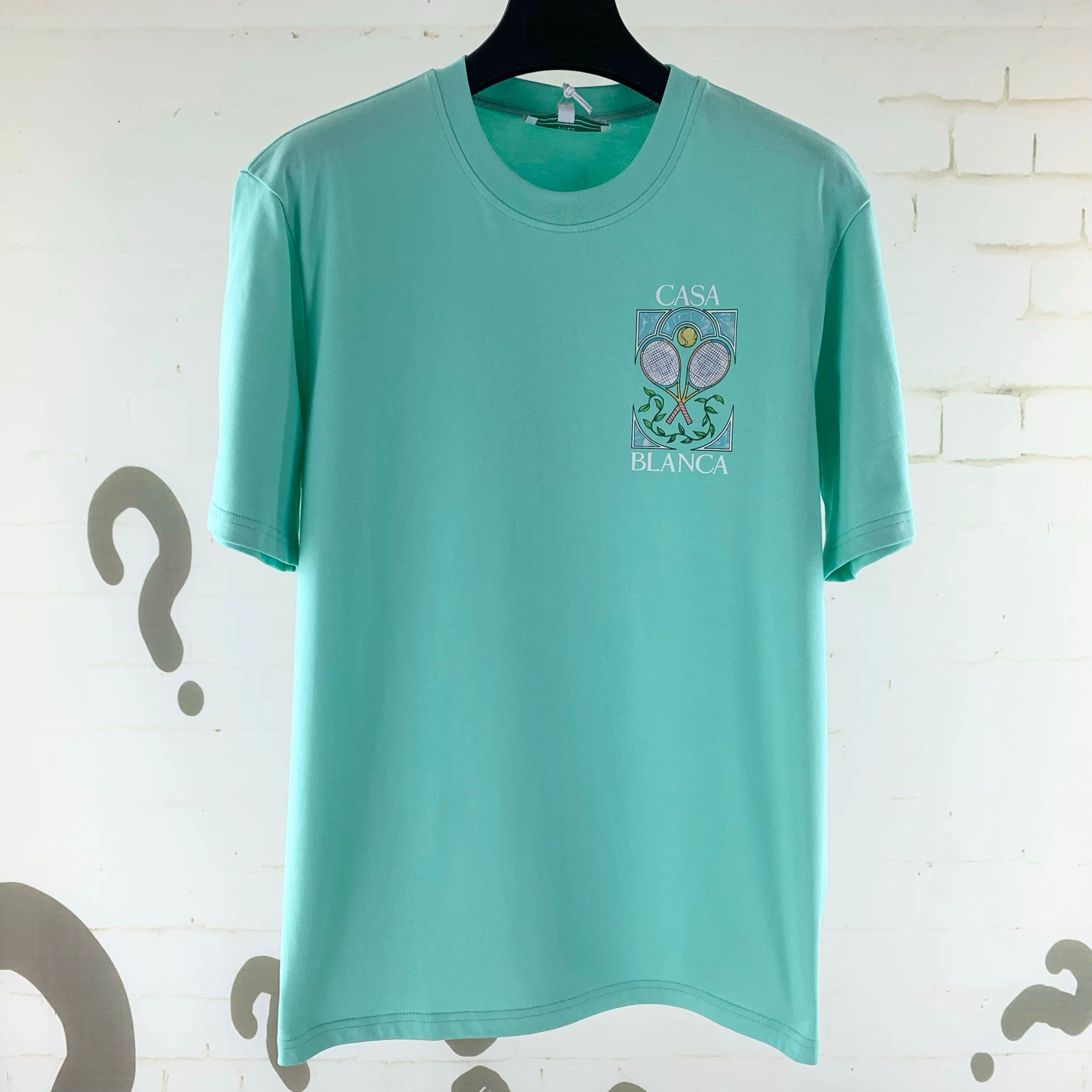 1:1 New top quality baby green color with tennis print tshirt