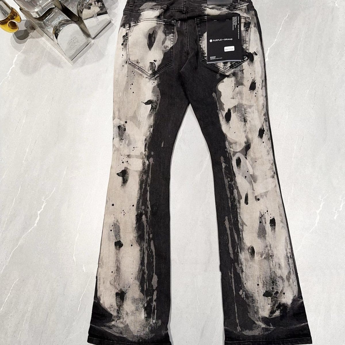 1:1 New krunk hombre trompeta stretch slim straight pantalones mujer flare jeans