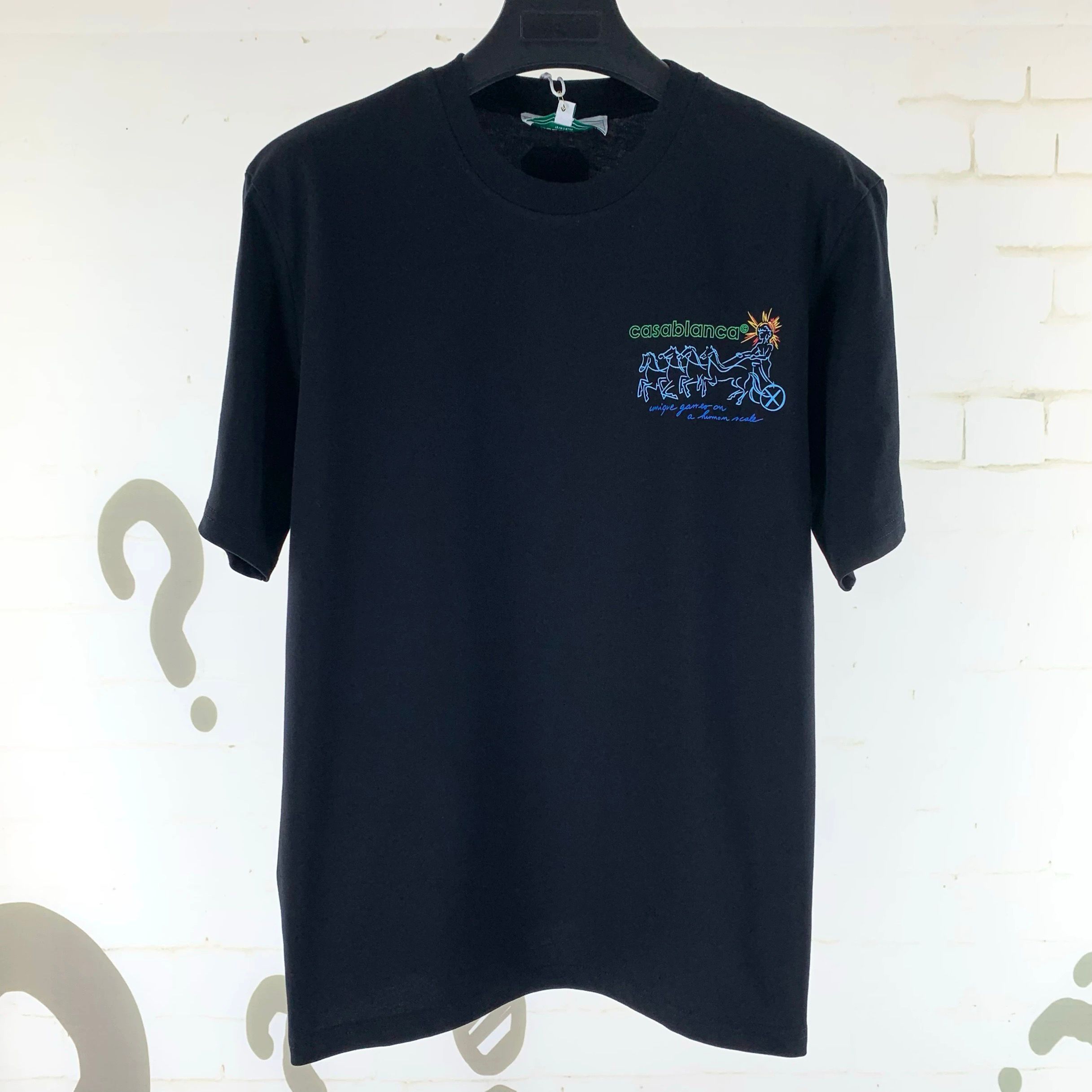1:1 Top quality black white with graffiti tshirt