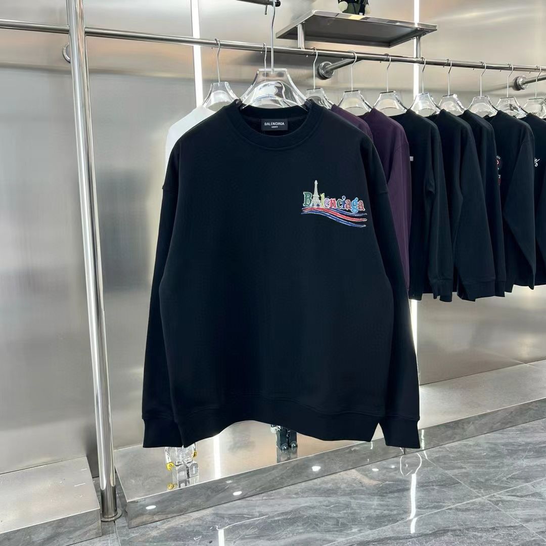 New 2024 style washing color with colorful logo print crewneck