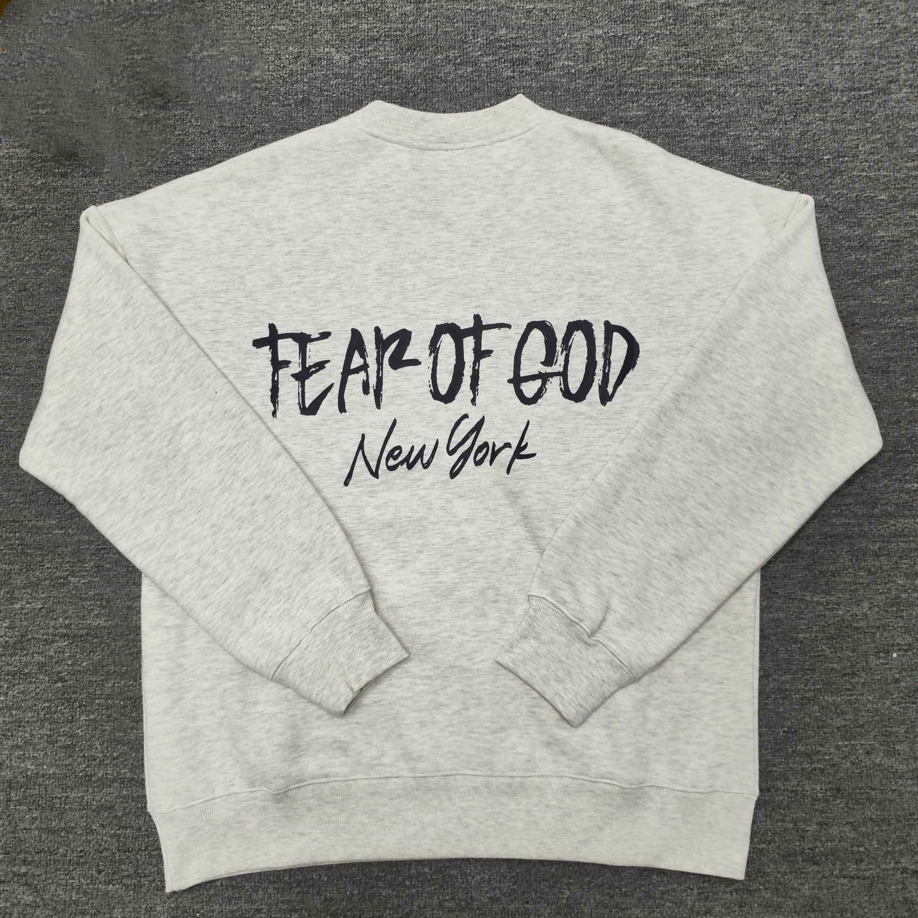 1:1 Top version basic grey and black crewneck