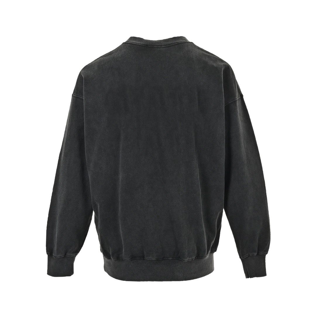 1:1 Top quality washing black crewneck