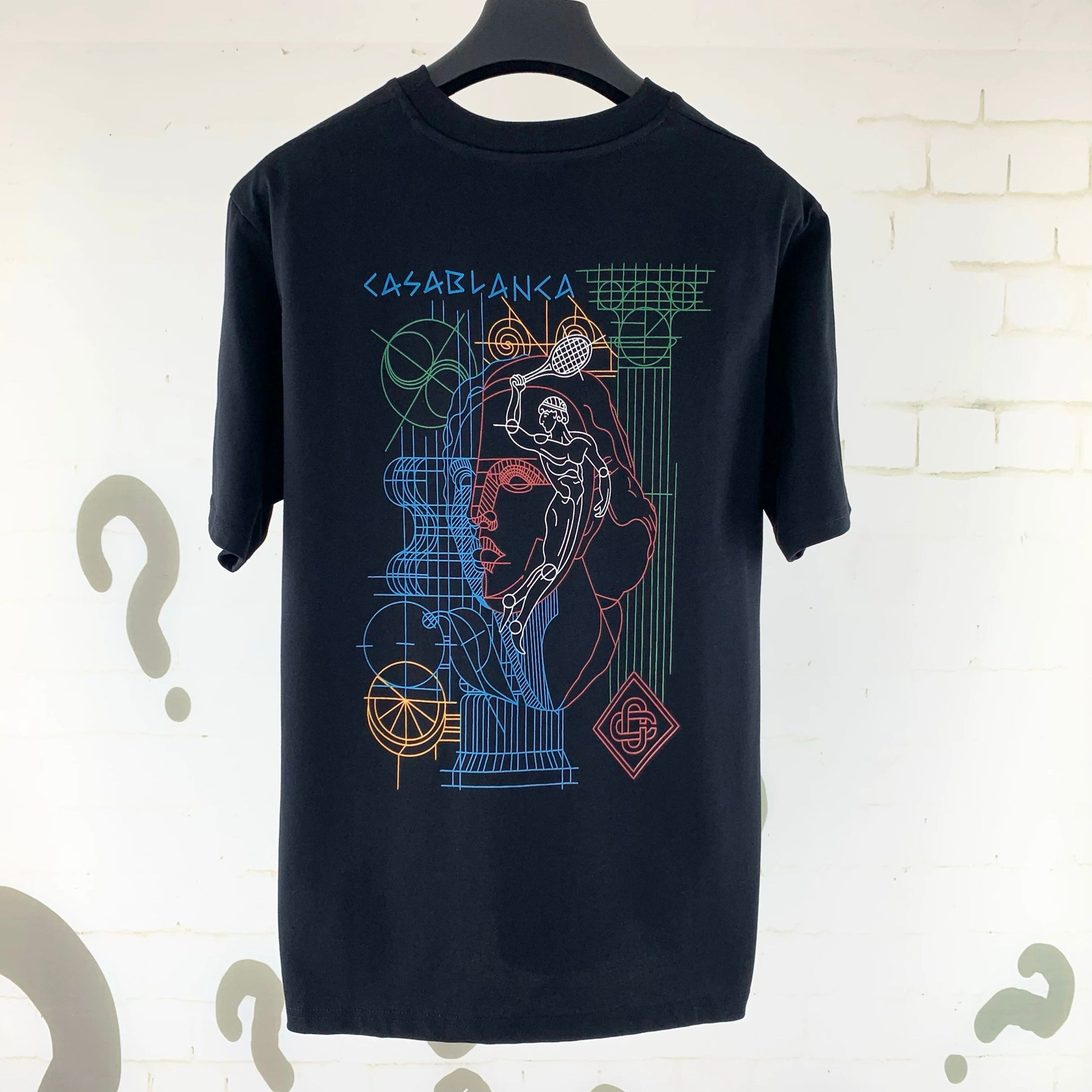 1:1 Top quality basic color with graffiti print tshirt