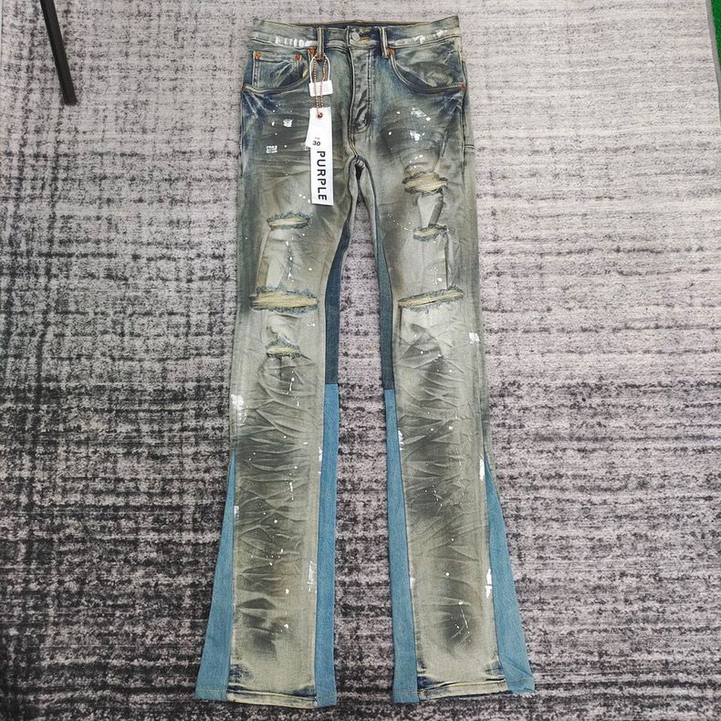 1:1 New style splicing colors washing jeans