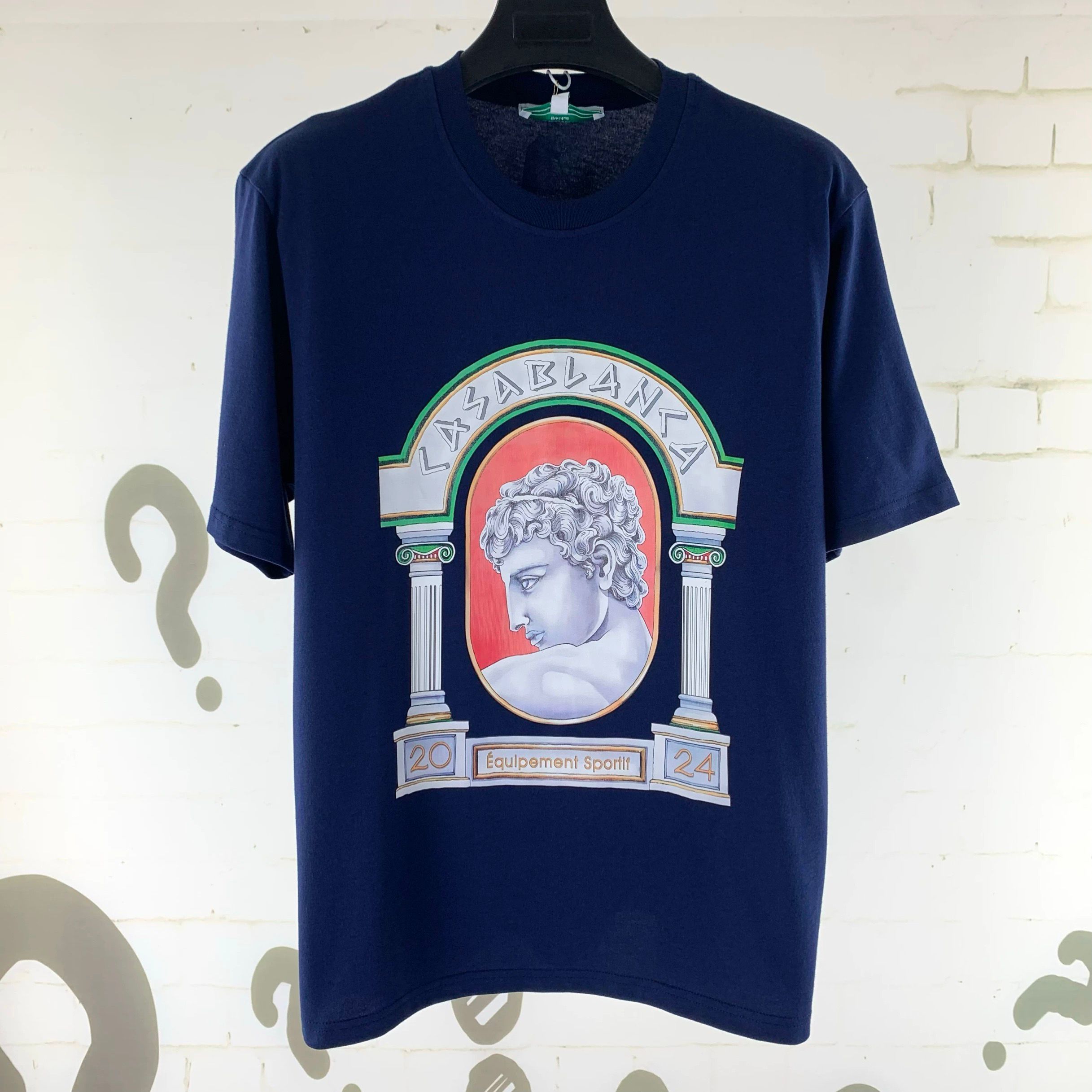 1:1 New top quality blue with man print tshirt