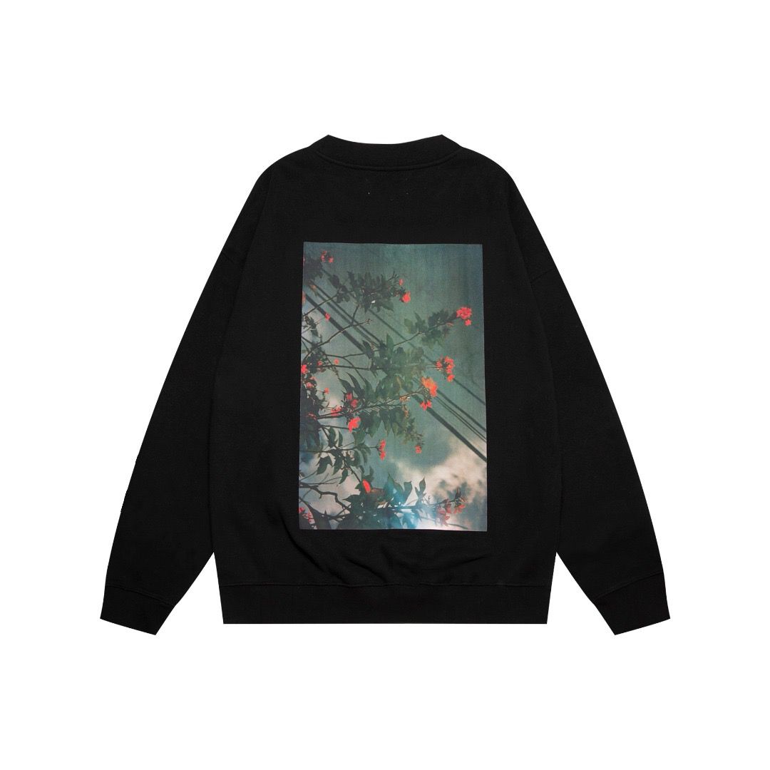 1:1 top version flower unisex star cotton crewneck