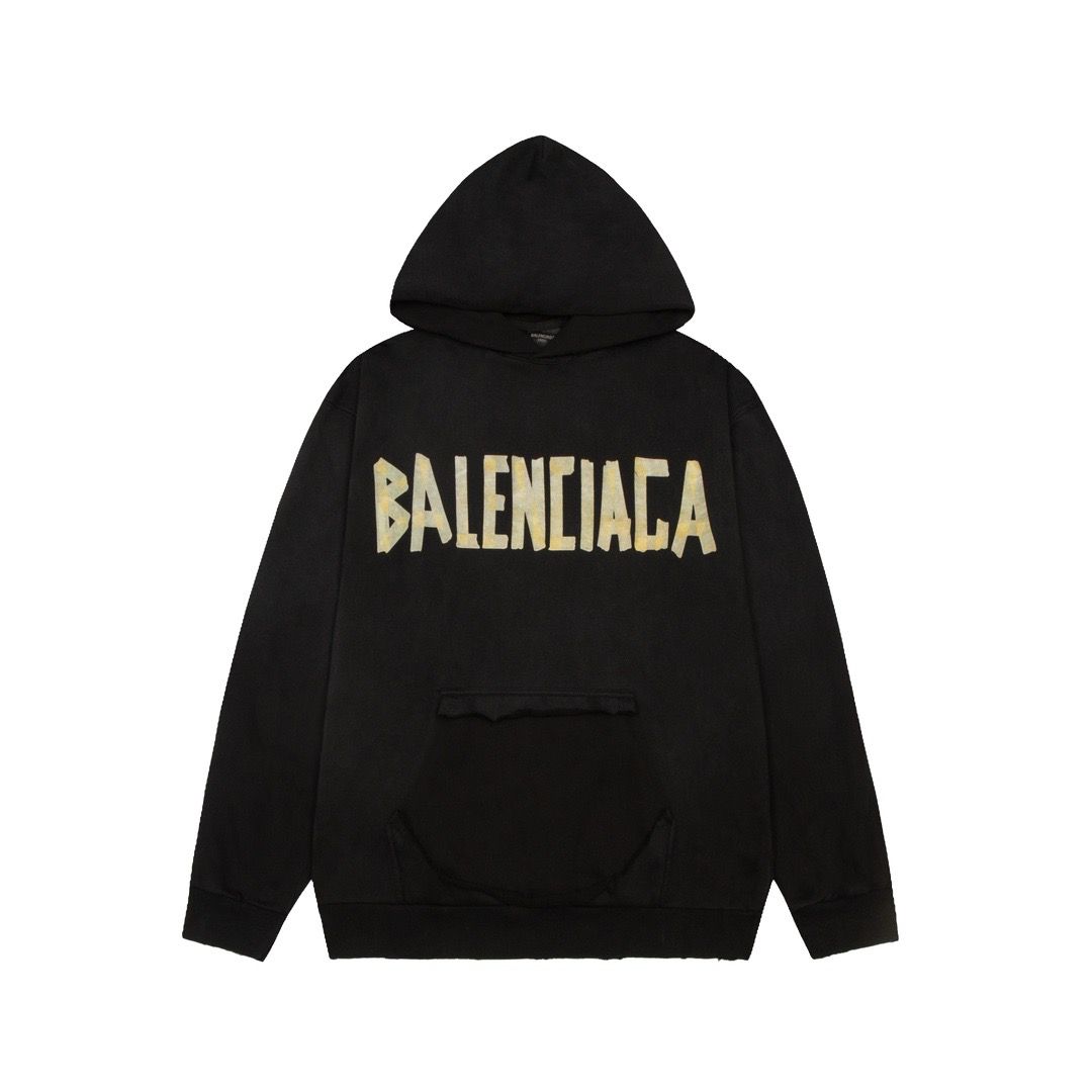 1:1 Top version worn tape scale watch hoodie
