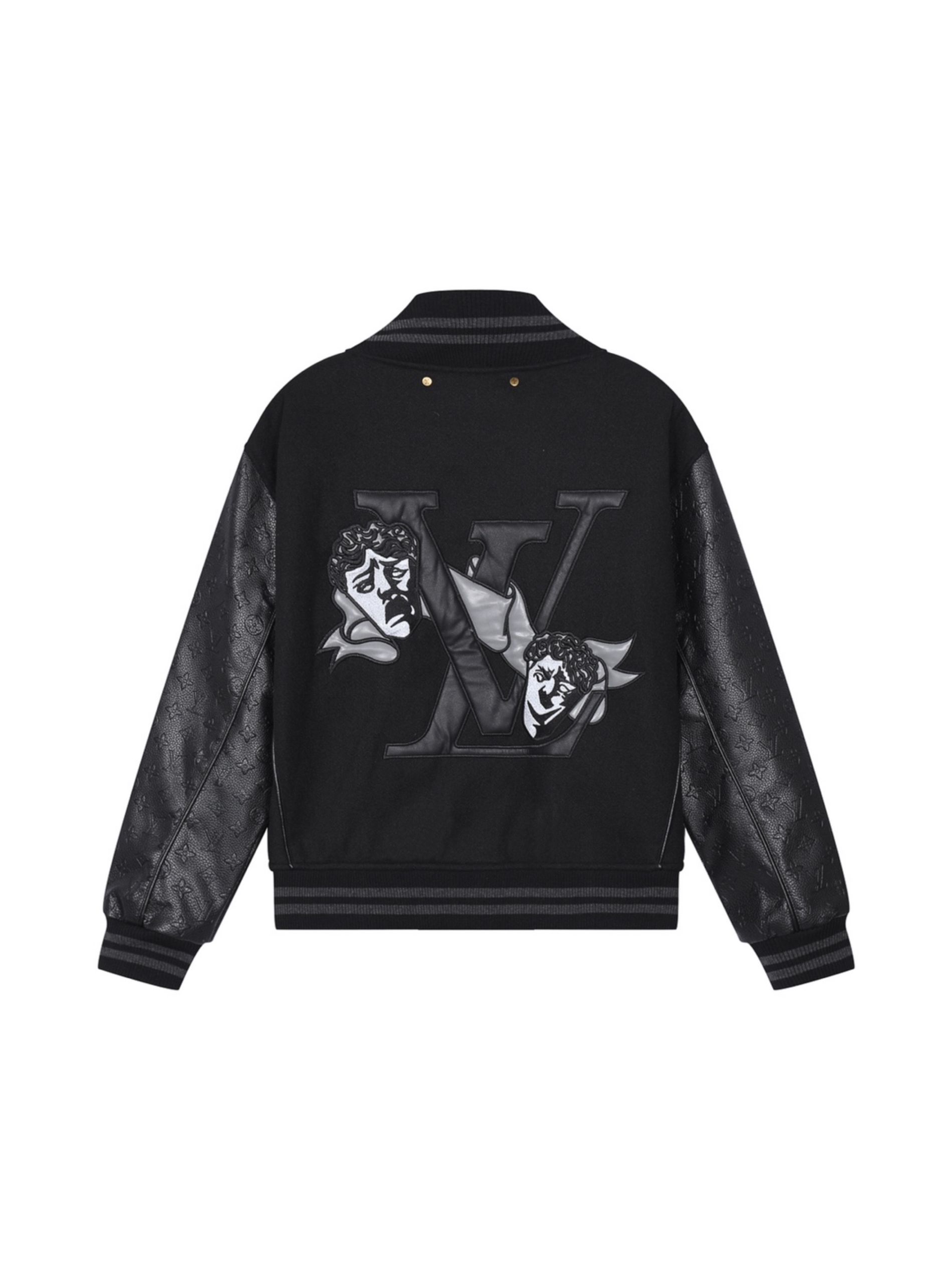 1:1 Top version black V logo jacket