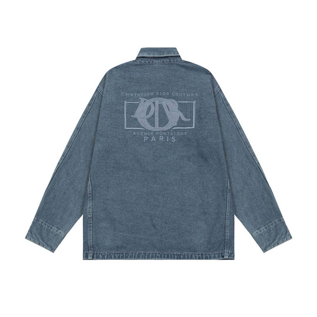 1:1 Version washing vintage letter embroidery graffiti denim jacket