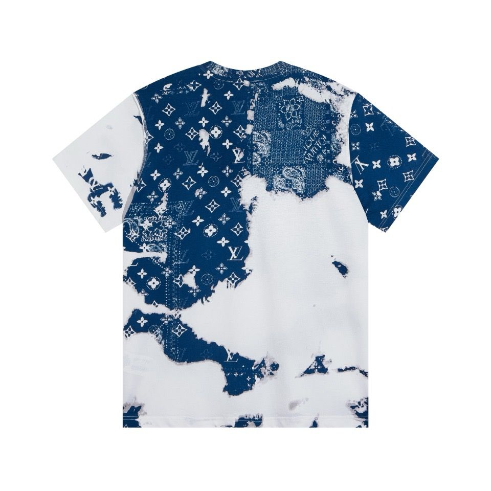 1:1 Top version  tie dye monogramsilk scarf printed tshirt
