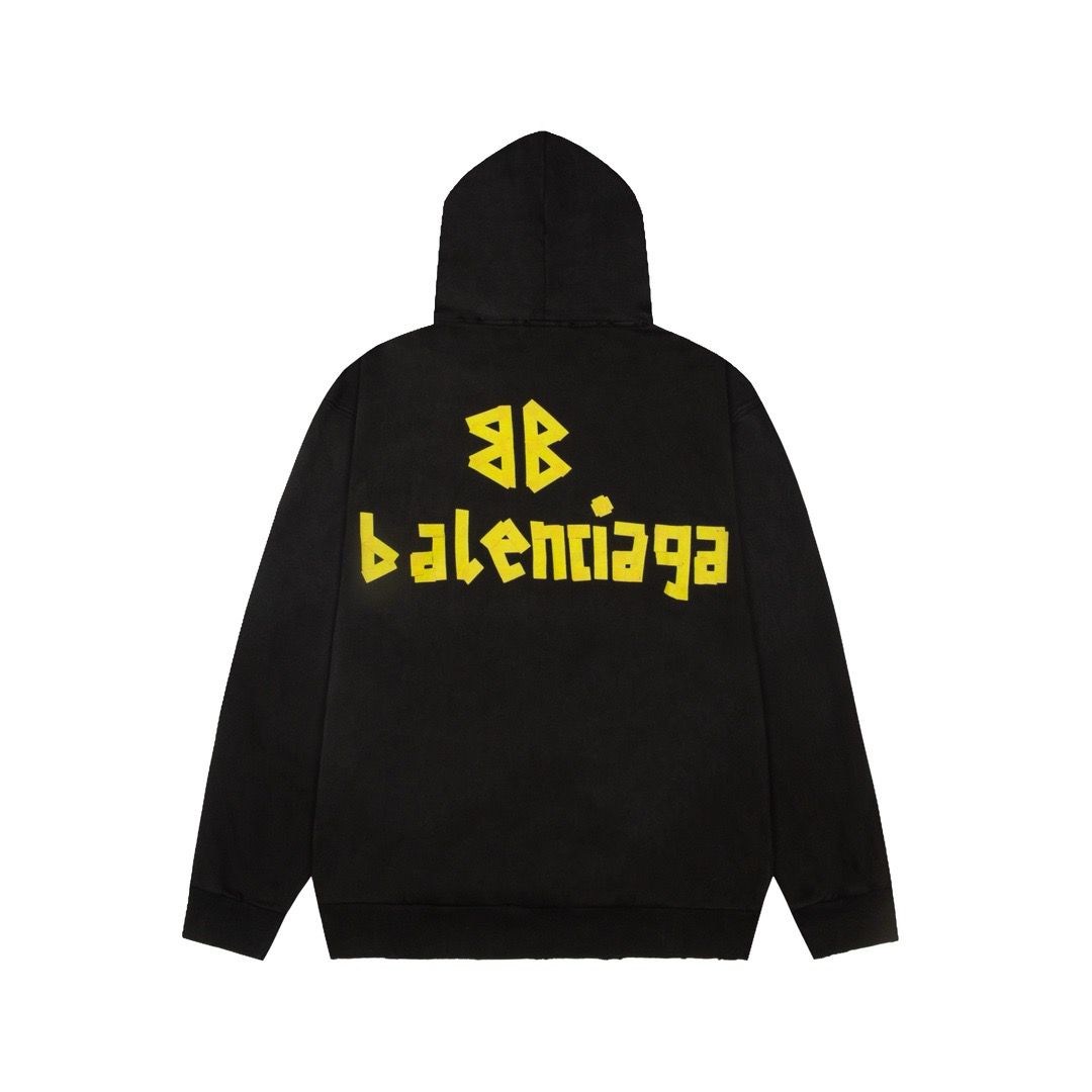 1:1 Top version worn tape scale watch hoodie