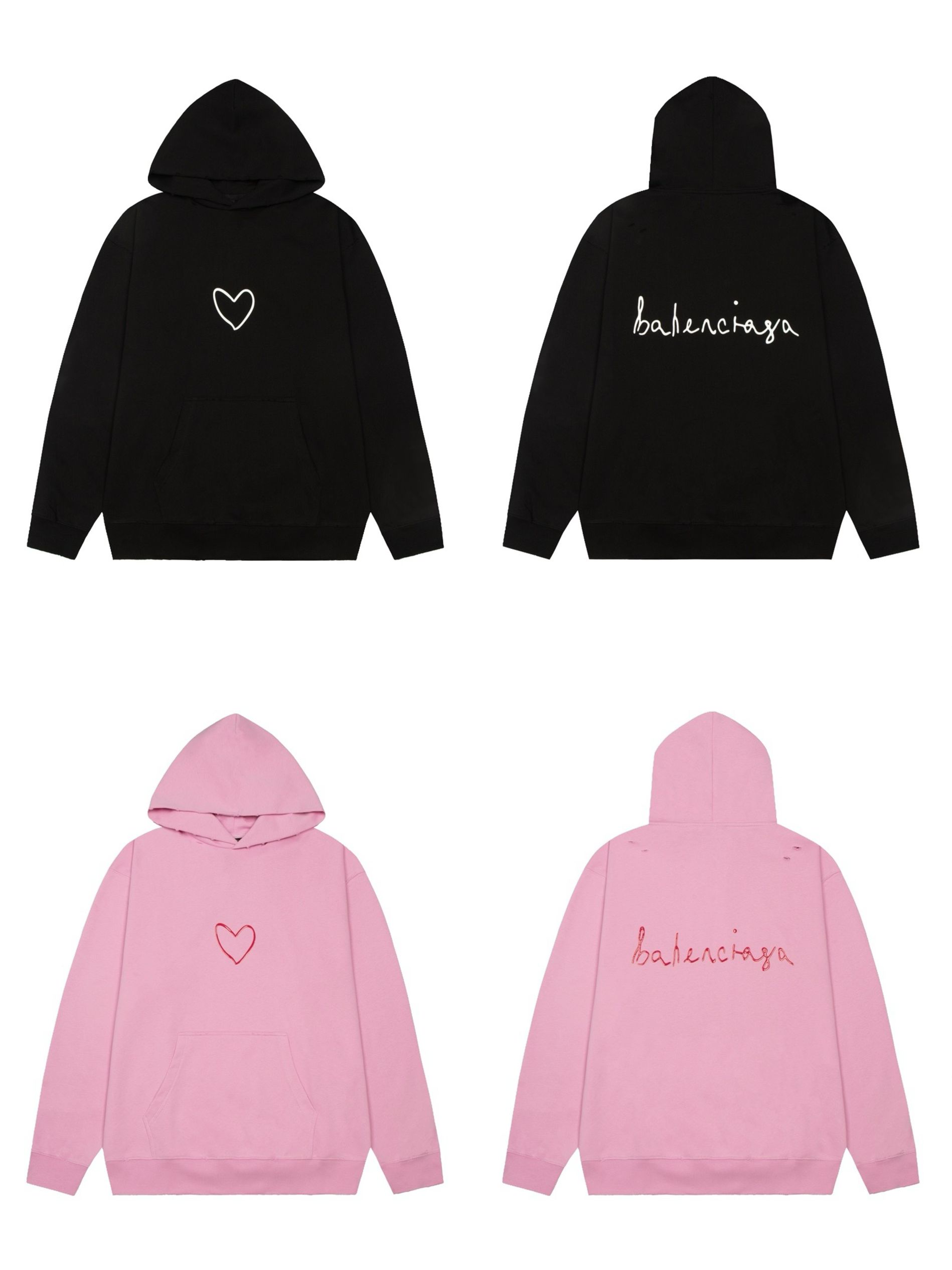 1:1 Top version valentine's day limit heart print hoodie