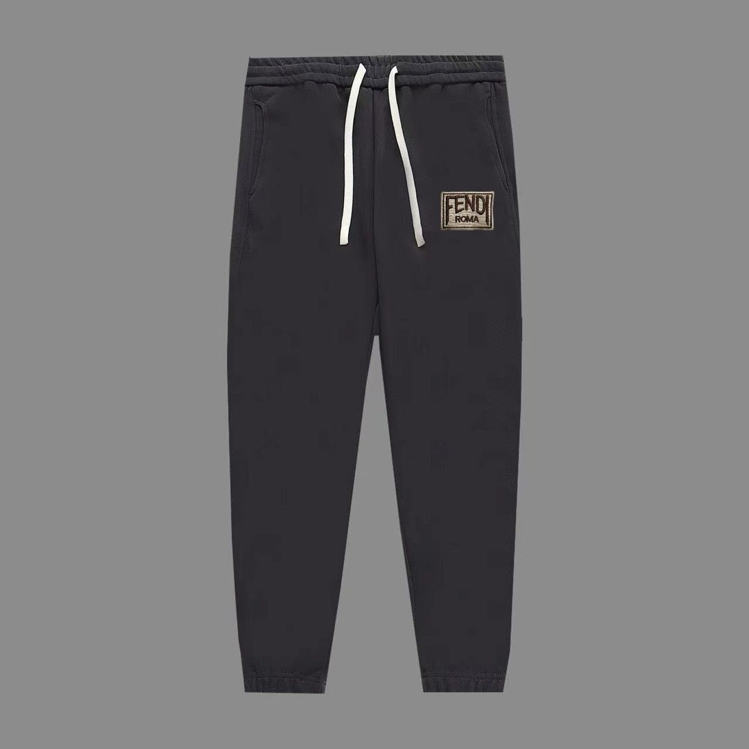 1:1 Top version basic color metal logo sweat pant