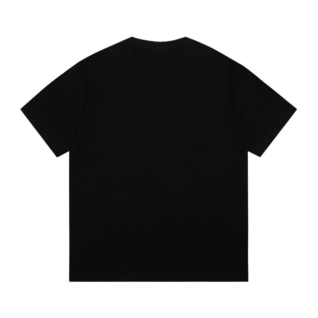 1:1 Top version new winter gradient fuzzy letters tshirt