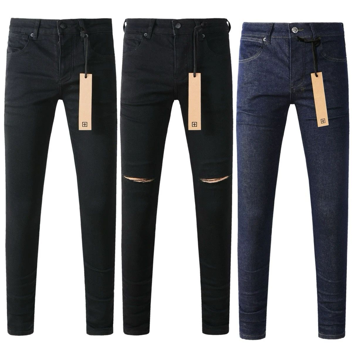 1:1 version washing black slim jeans