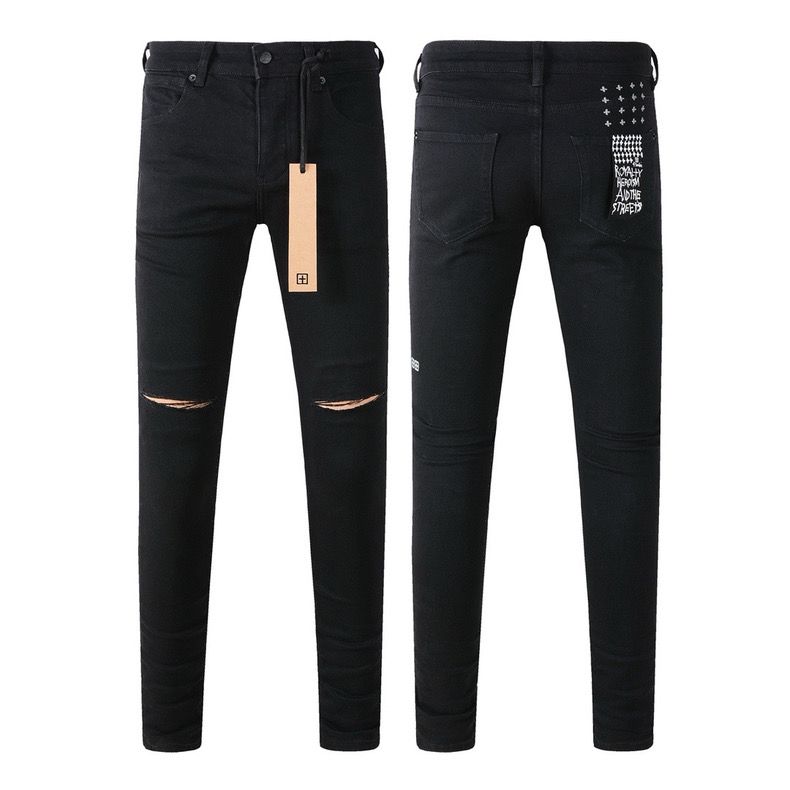 1:1 version washing black slim jeans