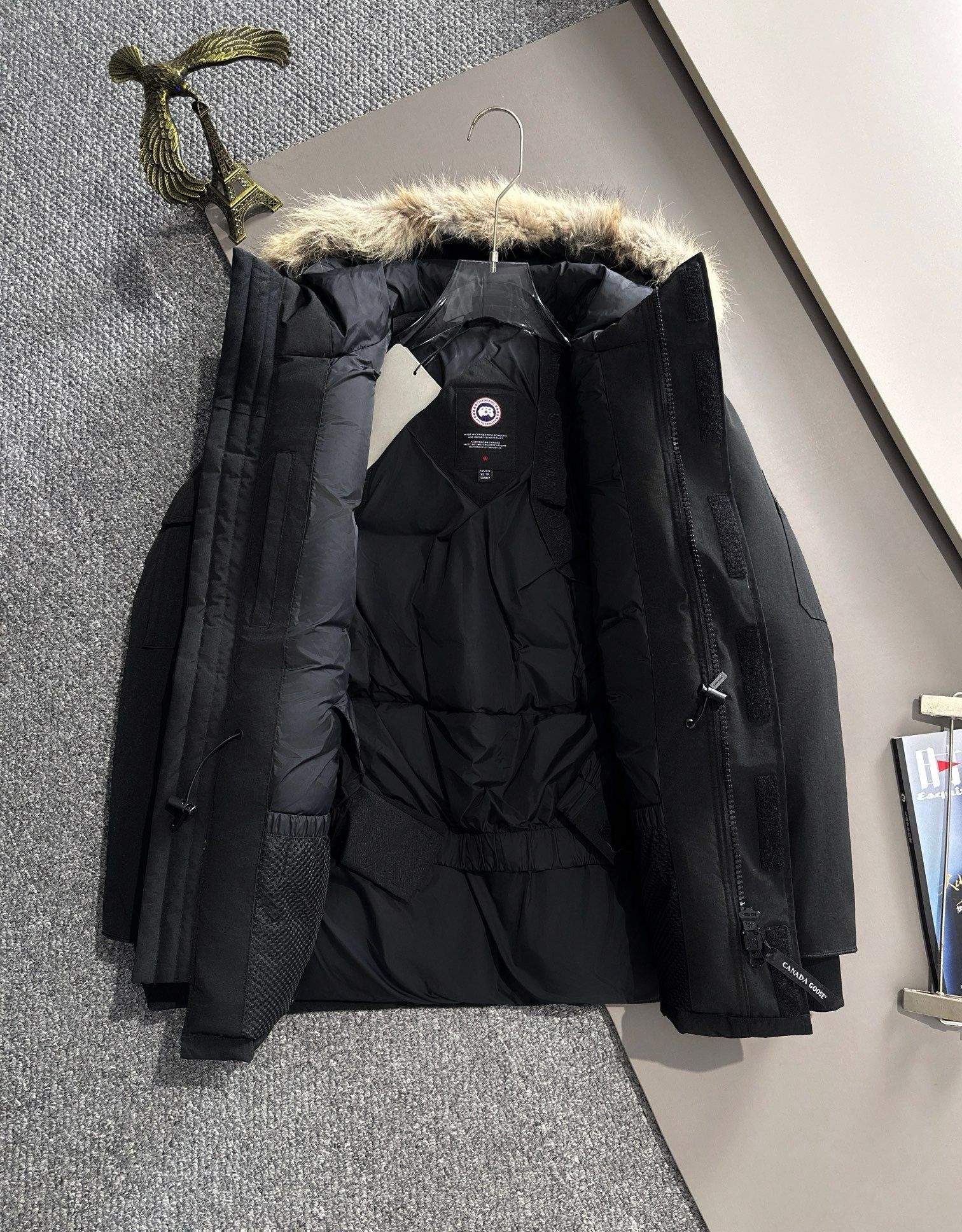 1:1 Top version 08 expedition parka classic black color down jacket