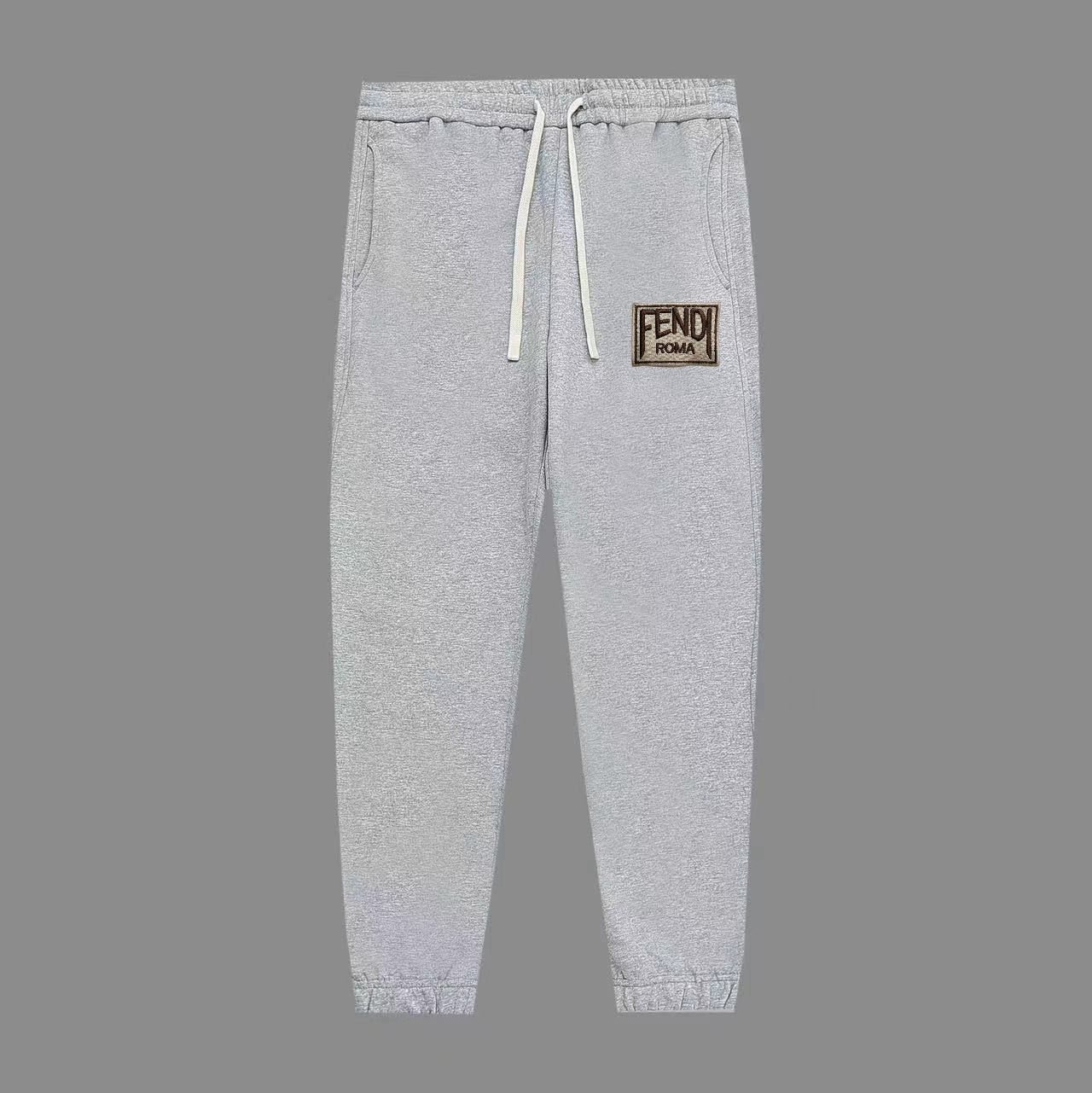 1:1 Top version basic color metal logo sweat pant
