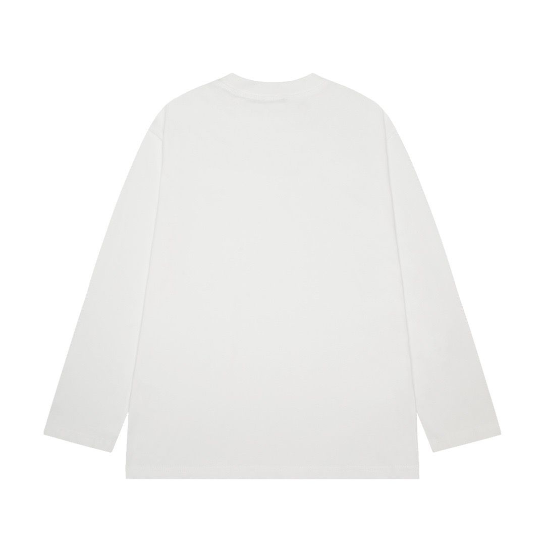 1:1 top version pure white color crewneck long sleeve