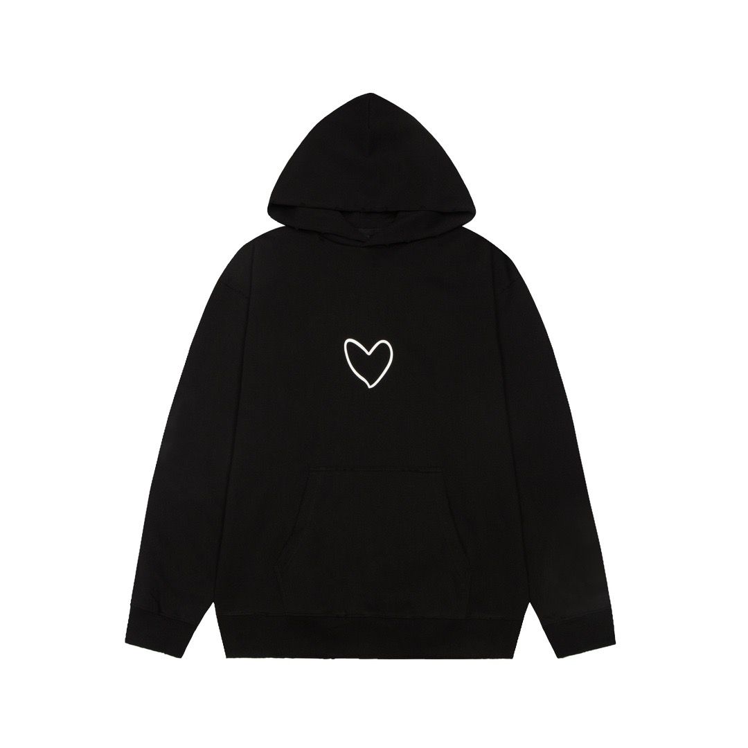 1:1 Top version valentine's day limit heart print hoodie