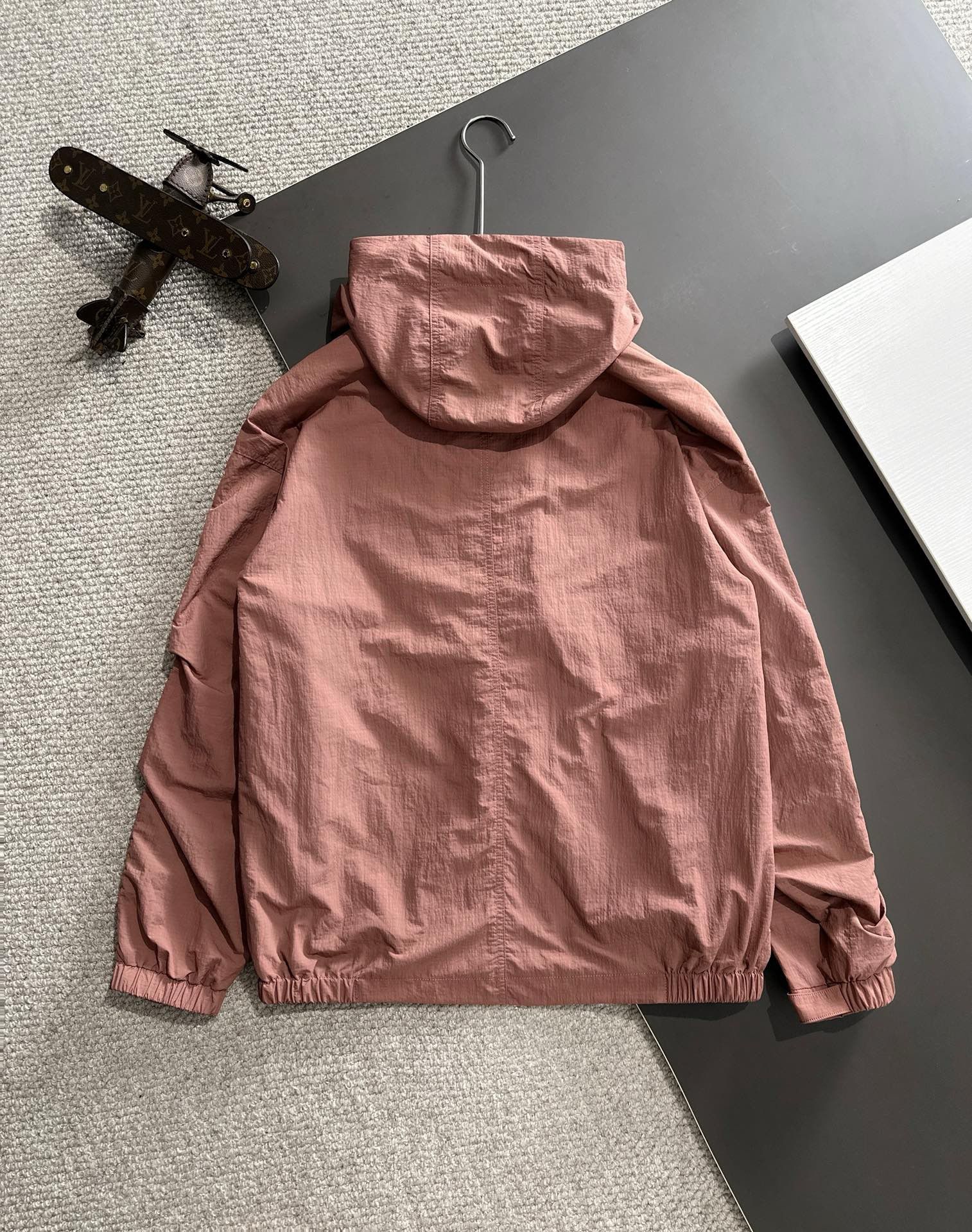 1:1 Top version dark pink color zip up jacket
