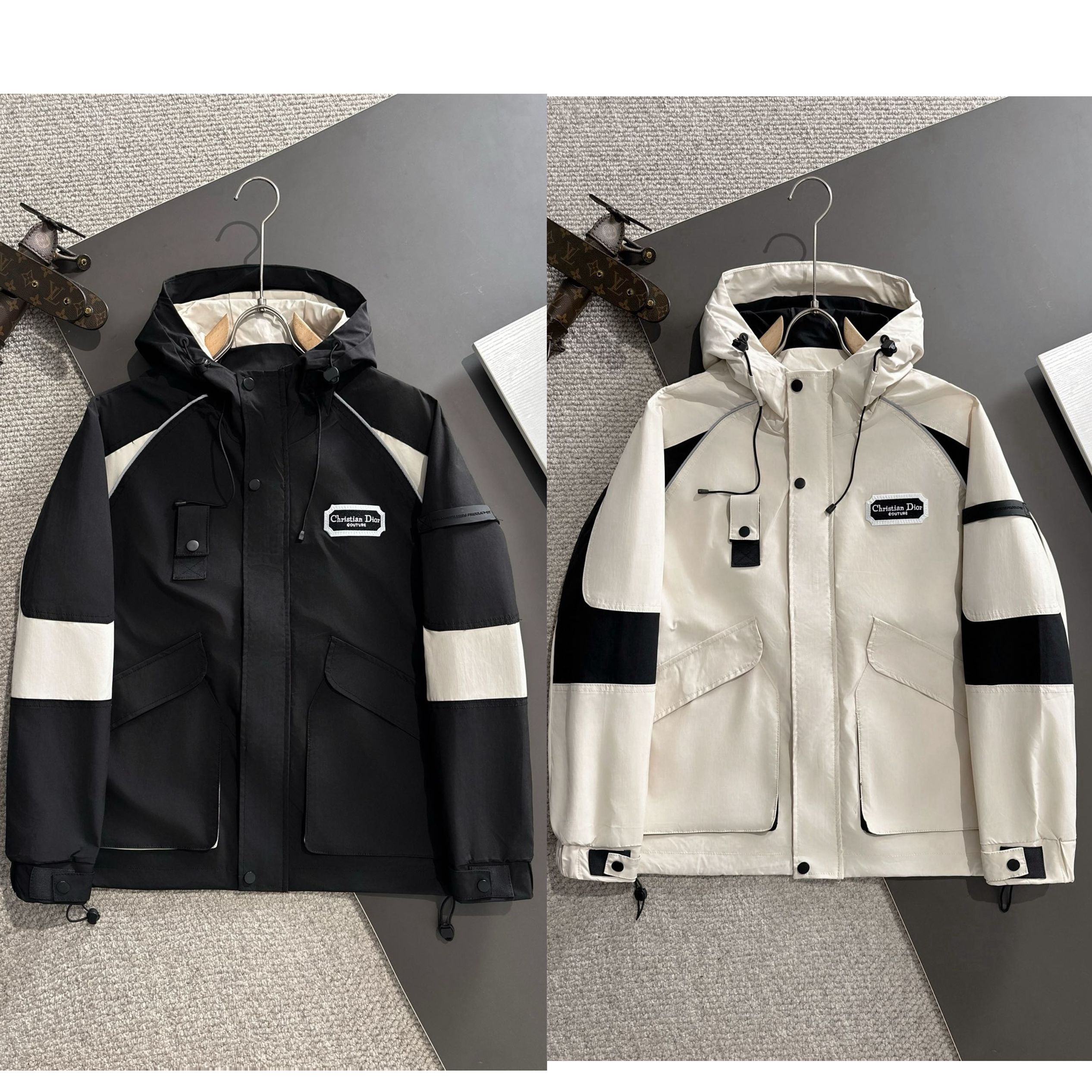1：1 Top version new black white zip up jacket