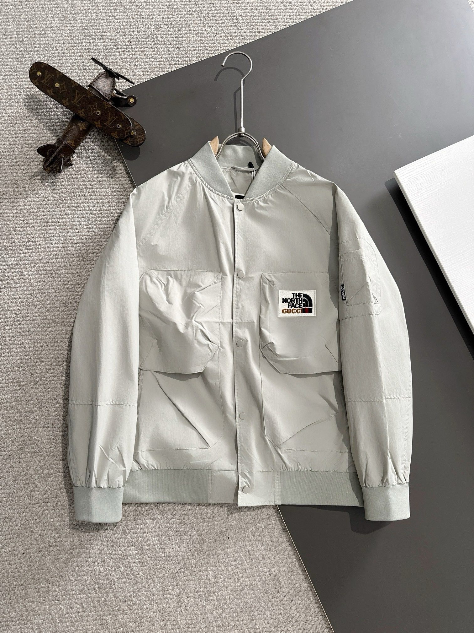1：1 top version NF & G collab nalon fabric zipper jacket