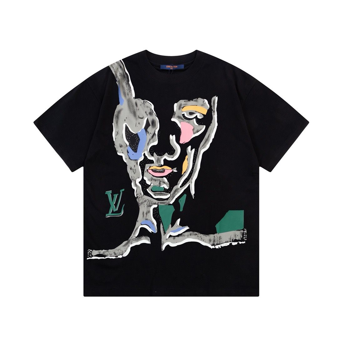 1:1 Top version graffiti print tshirt