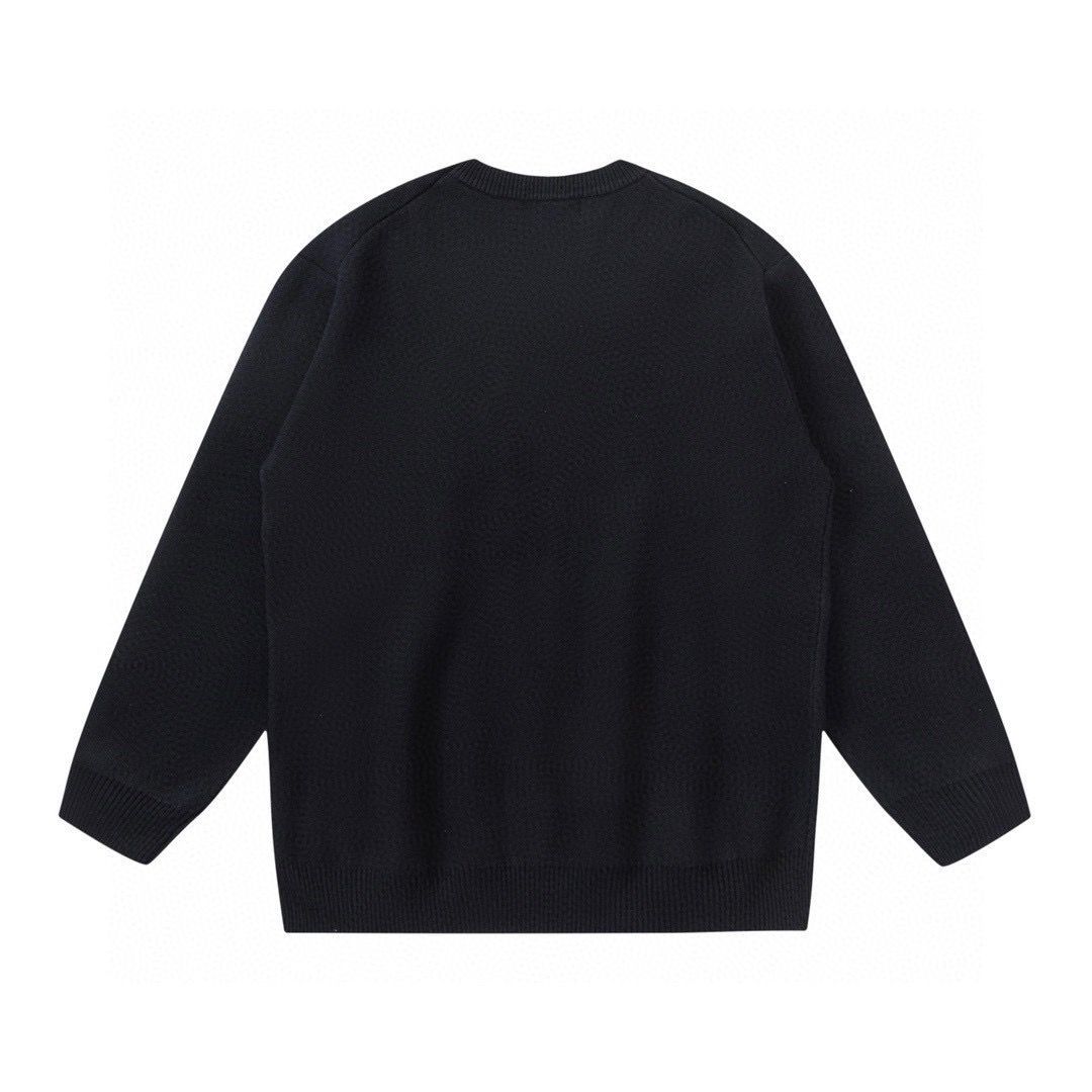 1:1 Top version leather pocket in front basic crewneck