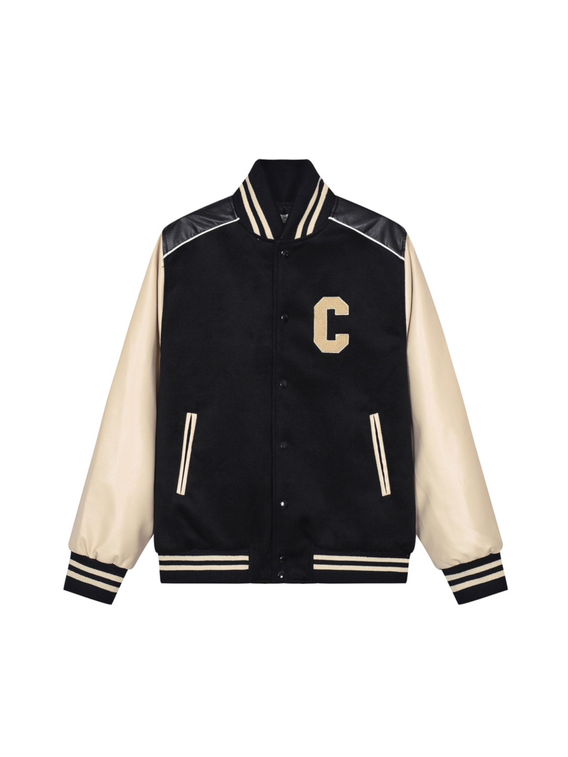 1:1 Top version leather splicing jacket