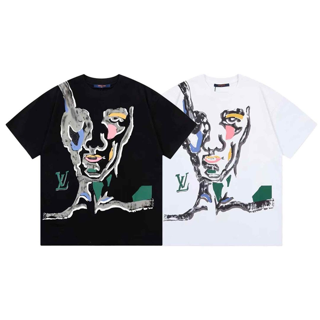 1:1 Top version graffiti print tshirt