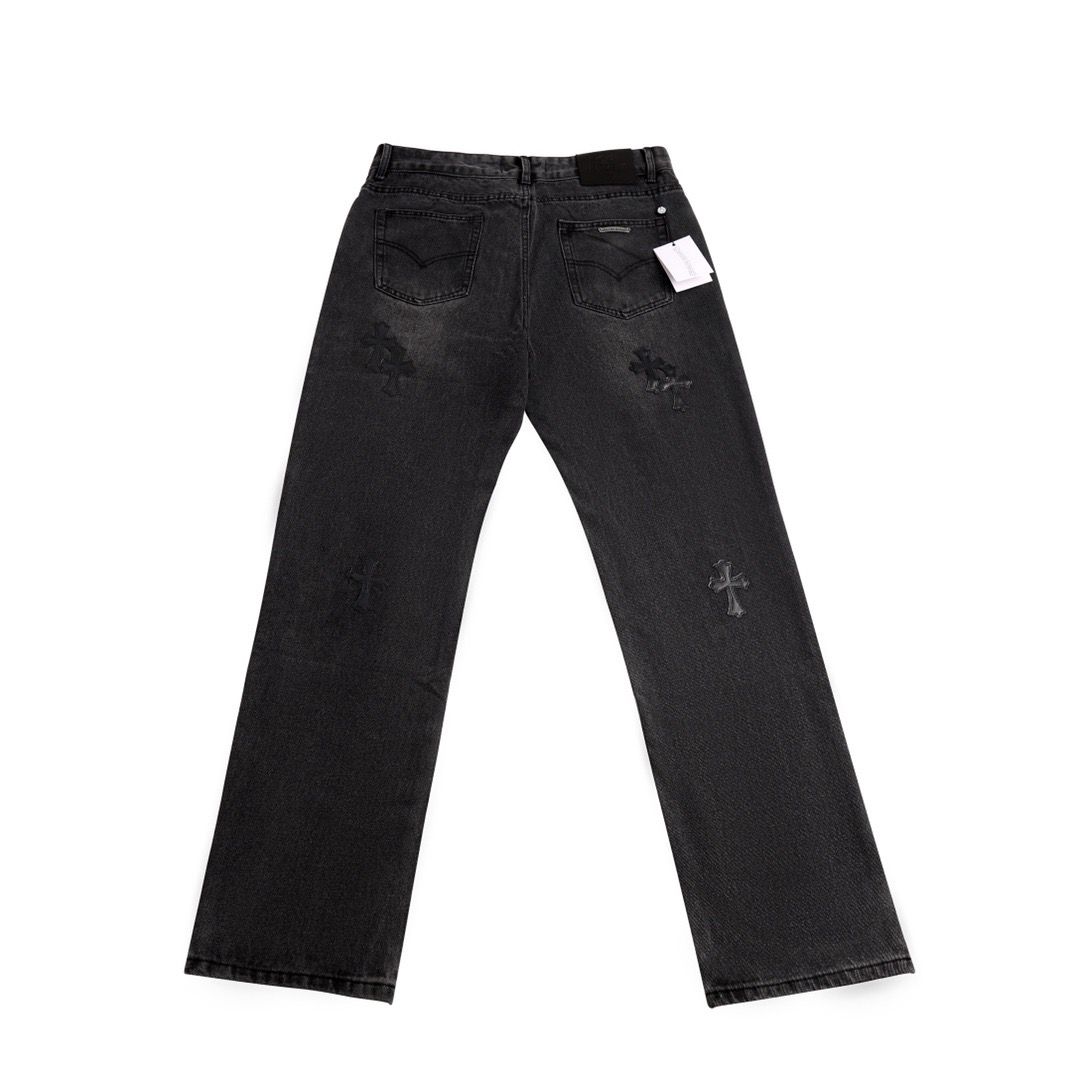 1:1 new style all black small flare jeans