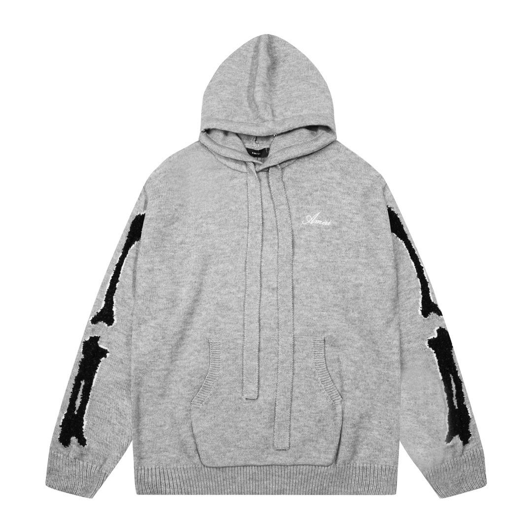 1:1 Top version new monogram logo jacquard hooded sweater