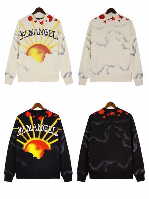 New arrival sun print long sleeve crewneck