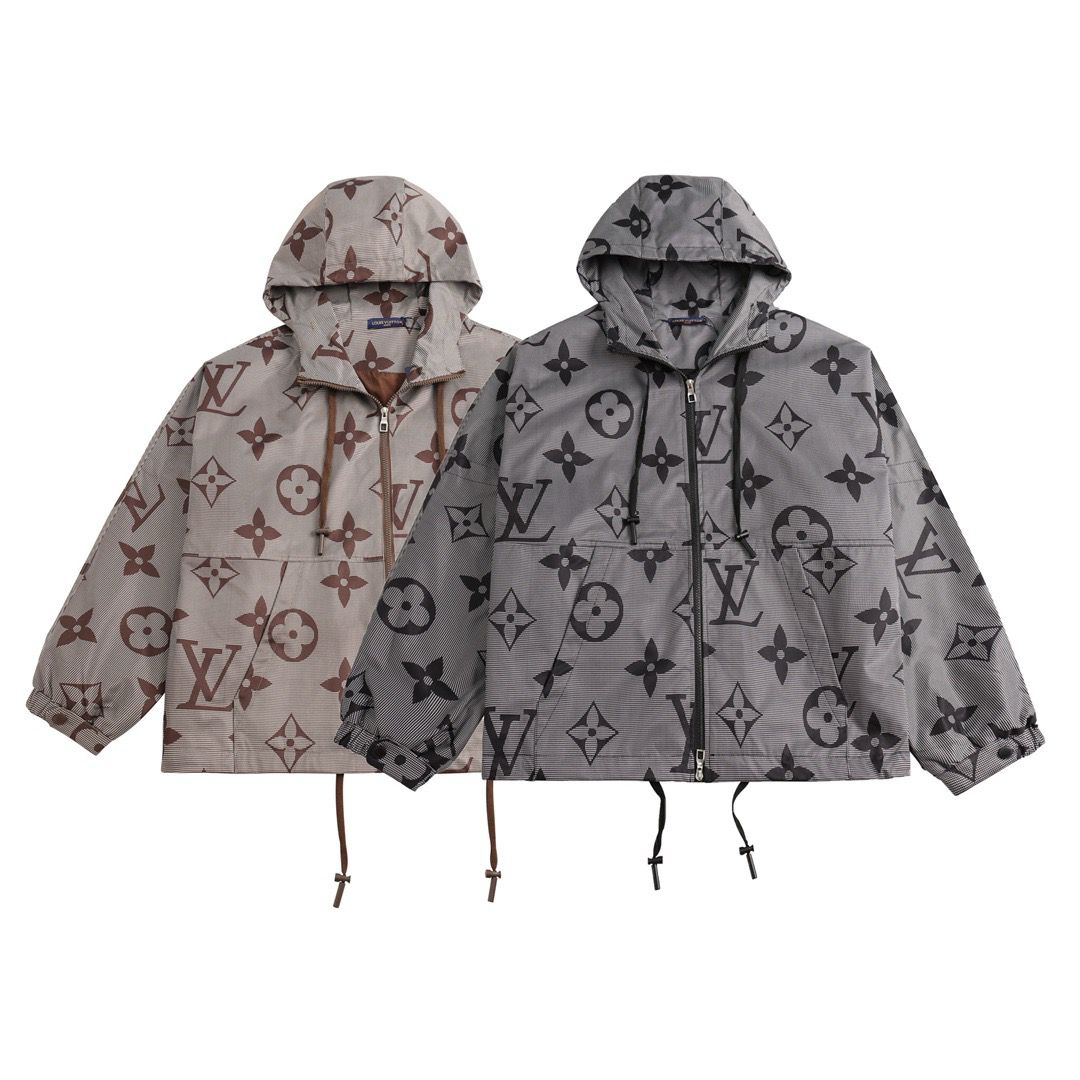 1:1 Top version new full logo print zipper jacket