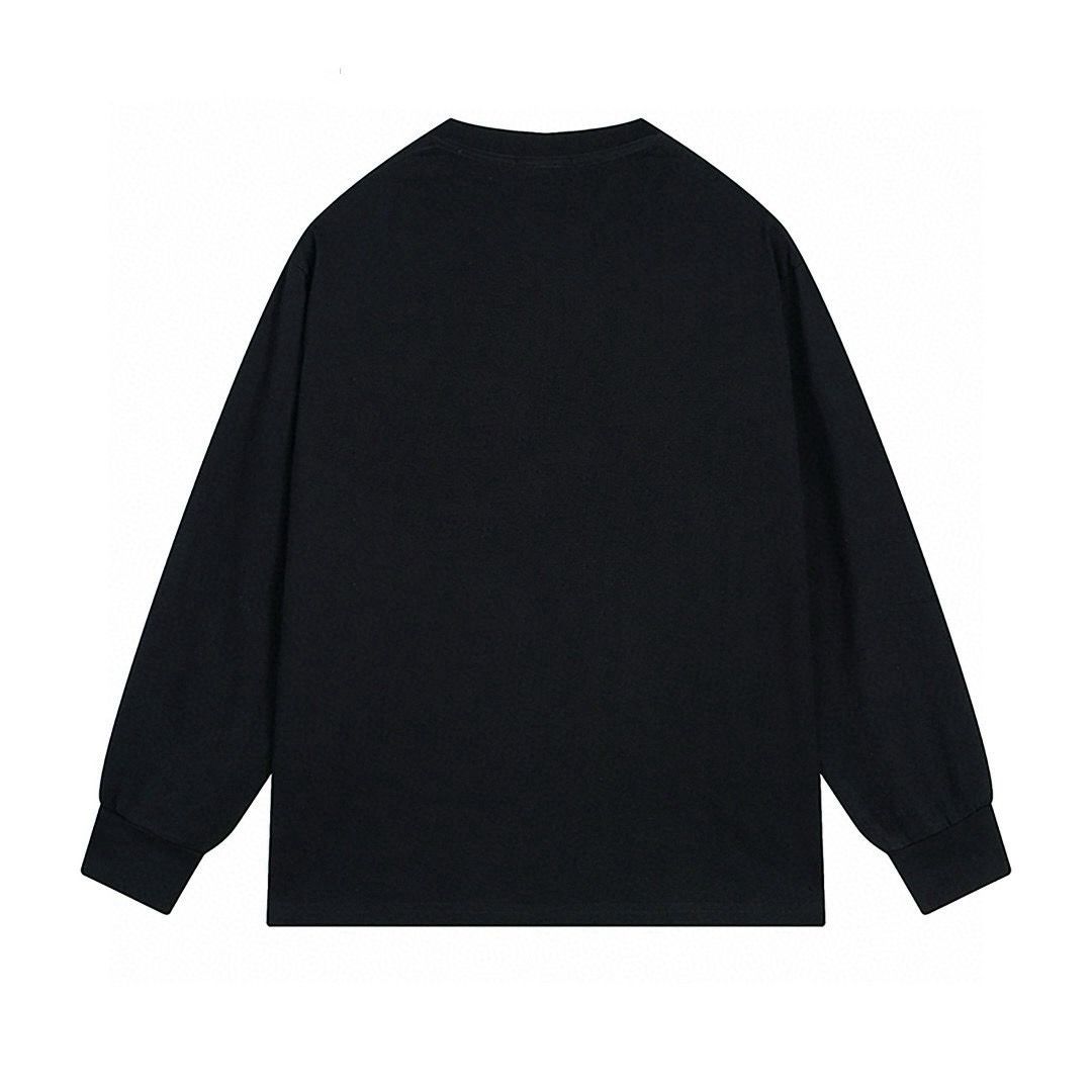 New blurry logo printing long sleeve tshirt