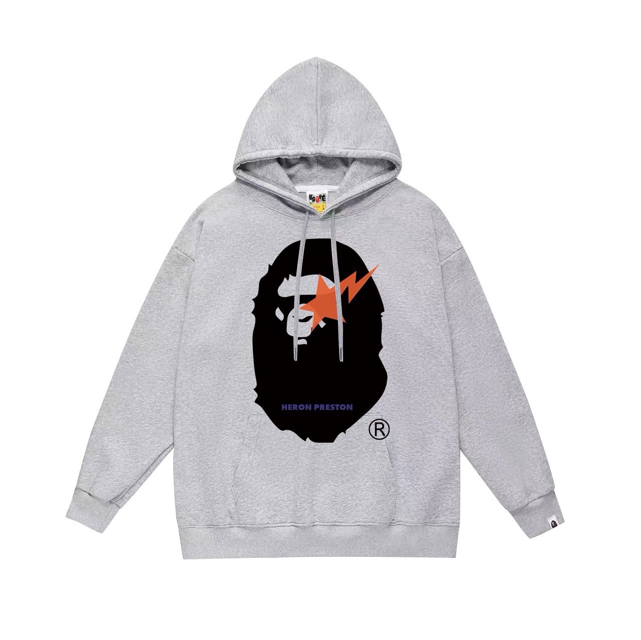 New basic with apeman head printing hoodie