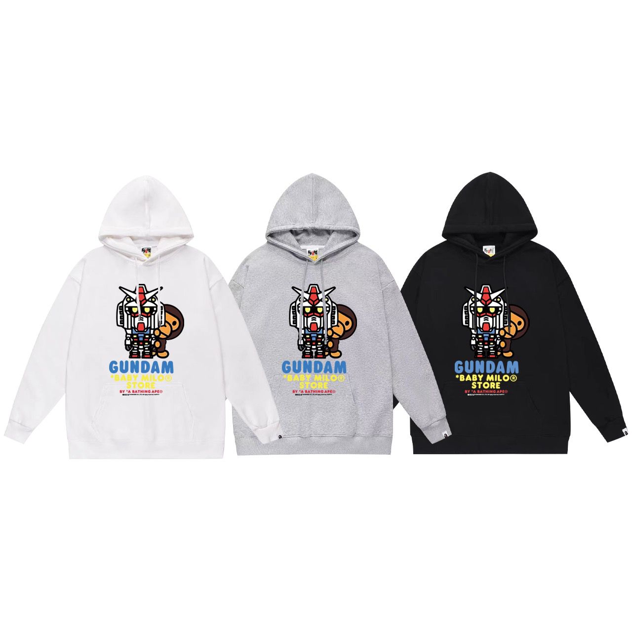 New style with gundam print hoodie