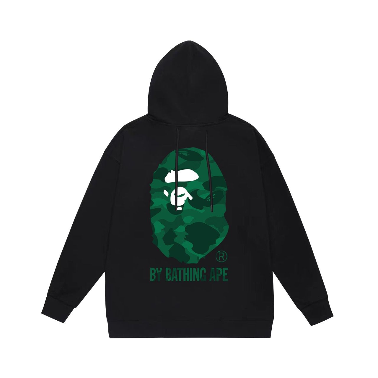 New arrival basic black grey color with green printing hoodie