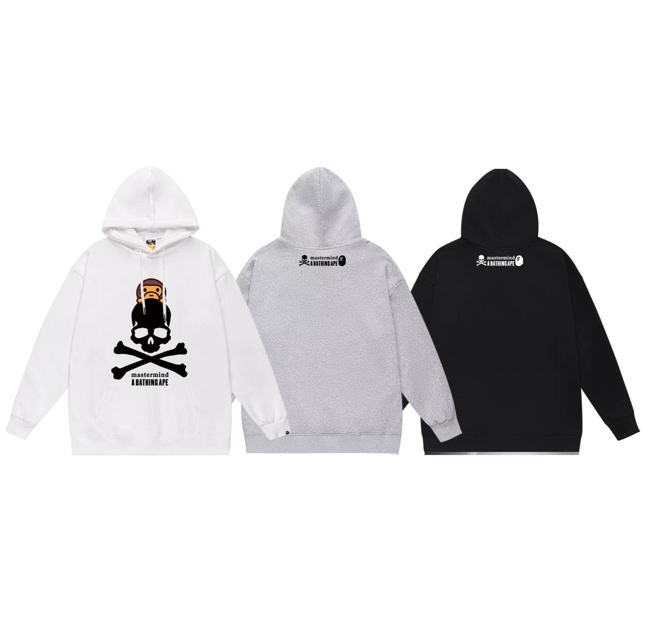 New arrival skull bone print hoodie