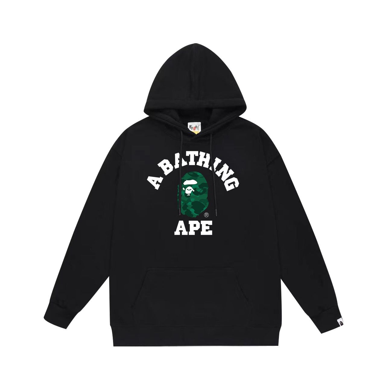 New with green apeman head printing hoodie