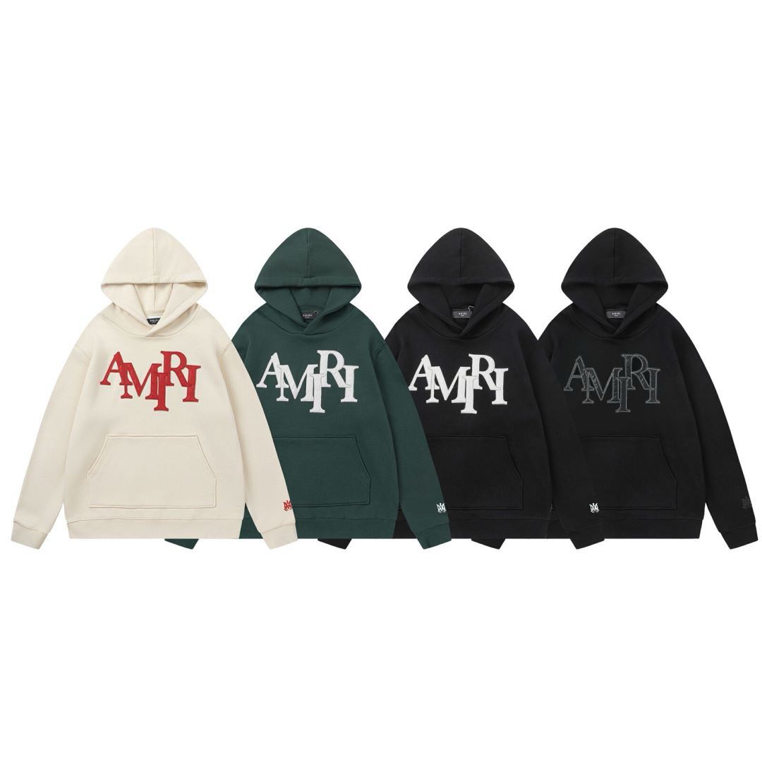 1:1 version big letter logo print hoodie
