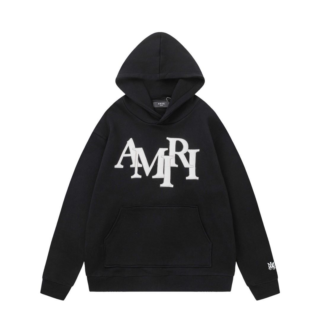 1:1 version big letter logo print hoodie