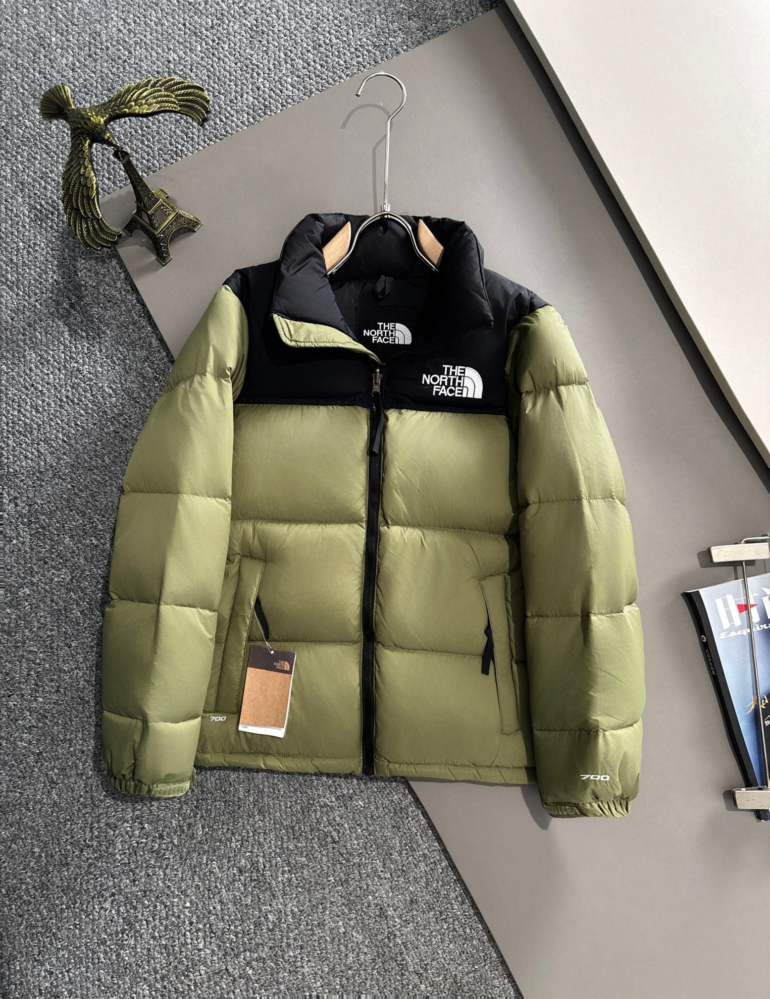 1:1 Top version classic olive green black down jacket