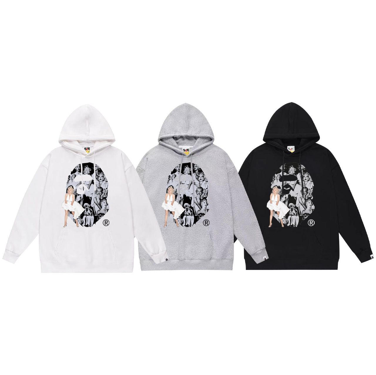 New arrvial basic color with sex lady print hoodie