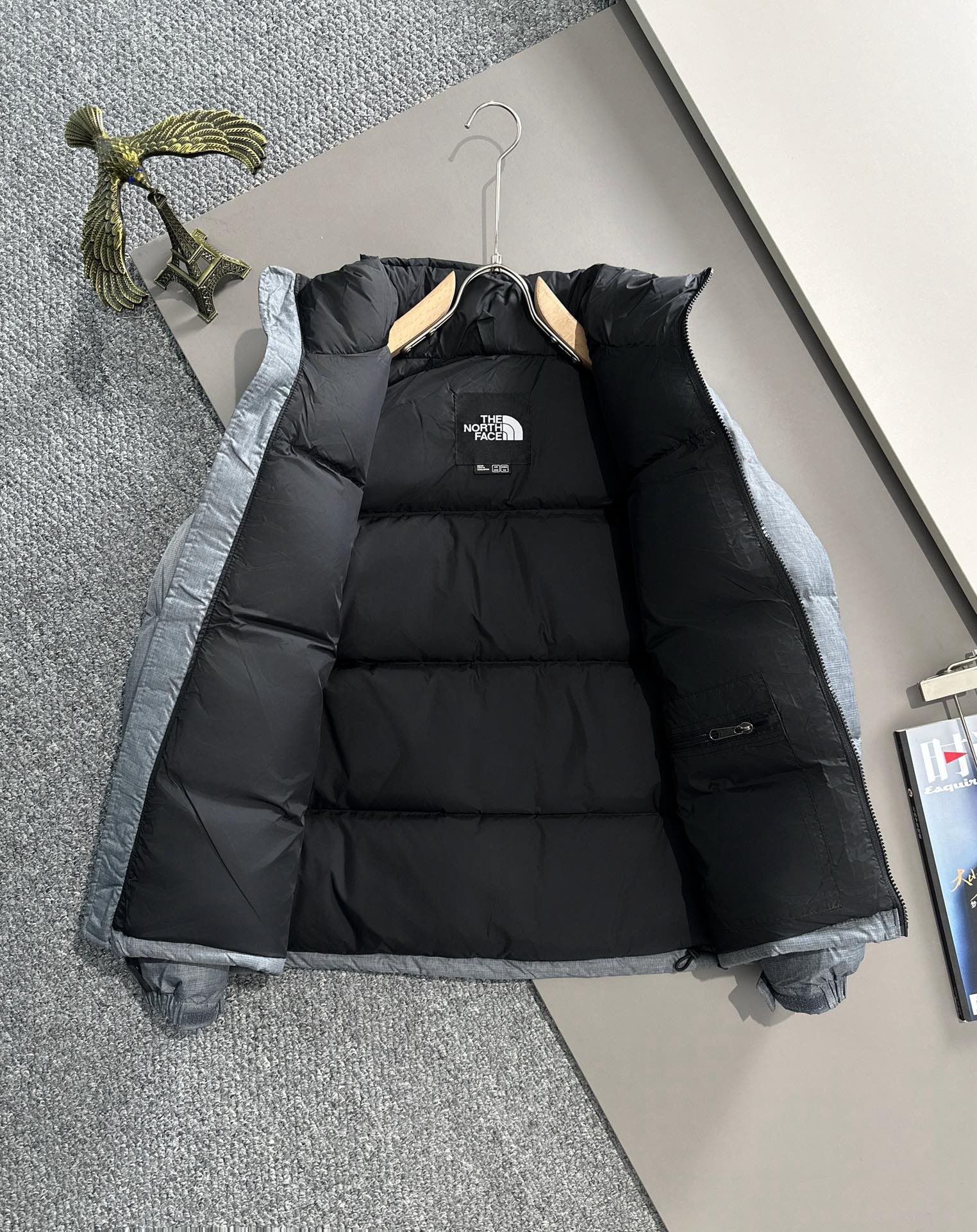 1:1 Top version classic light blue with black down jacket