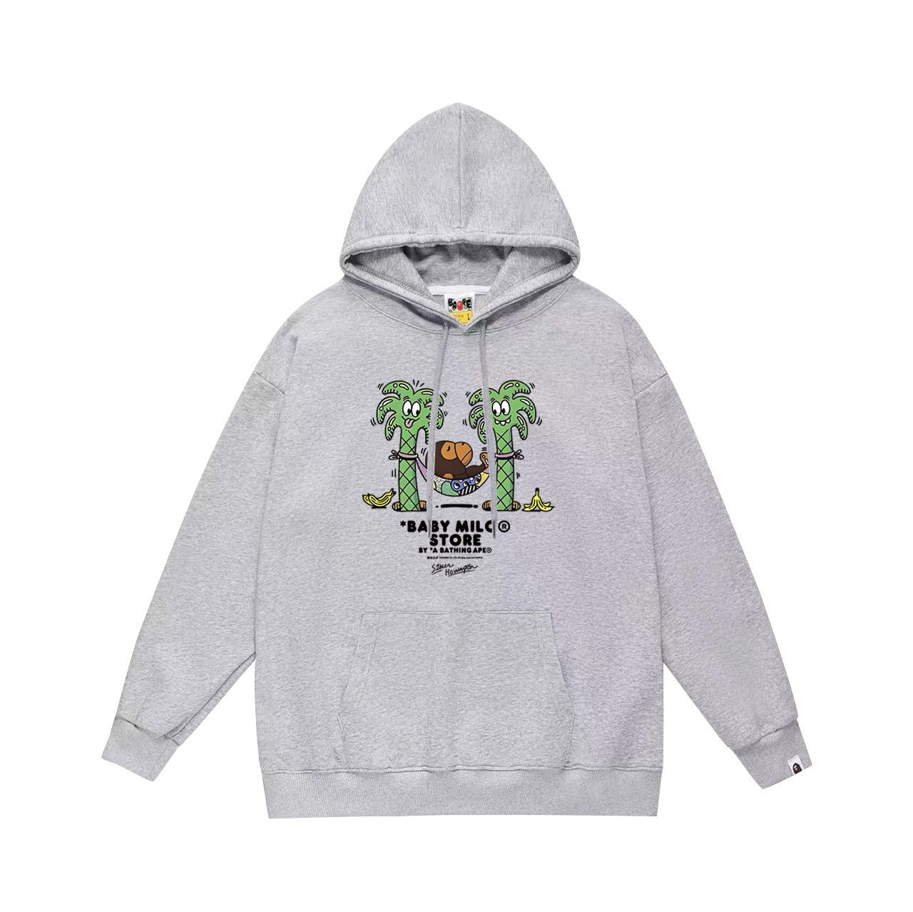 New arrival basic style with double tree print hoodie