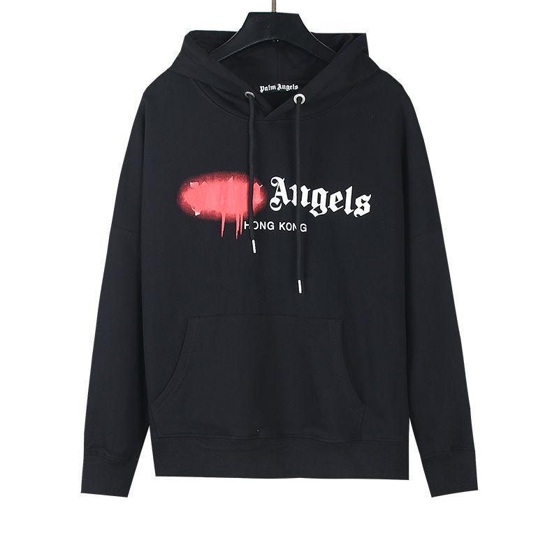 Classic style basic color with colorful logo print hoodie