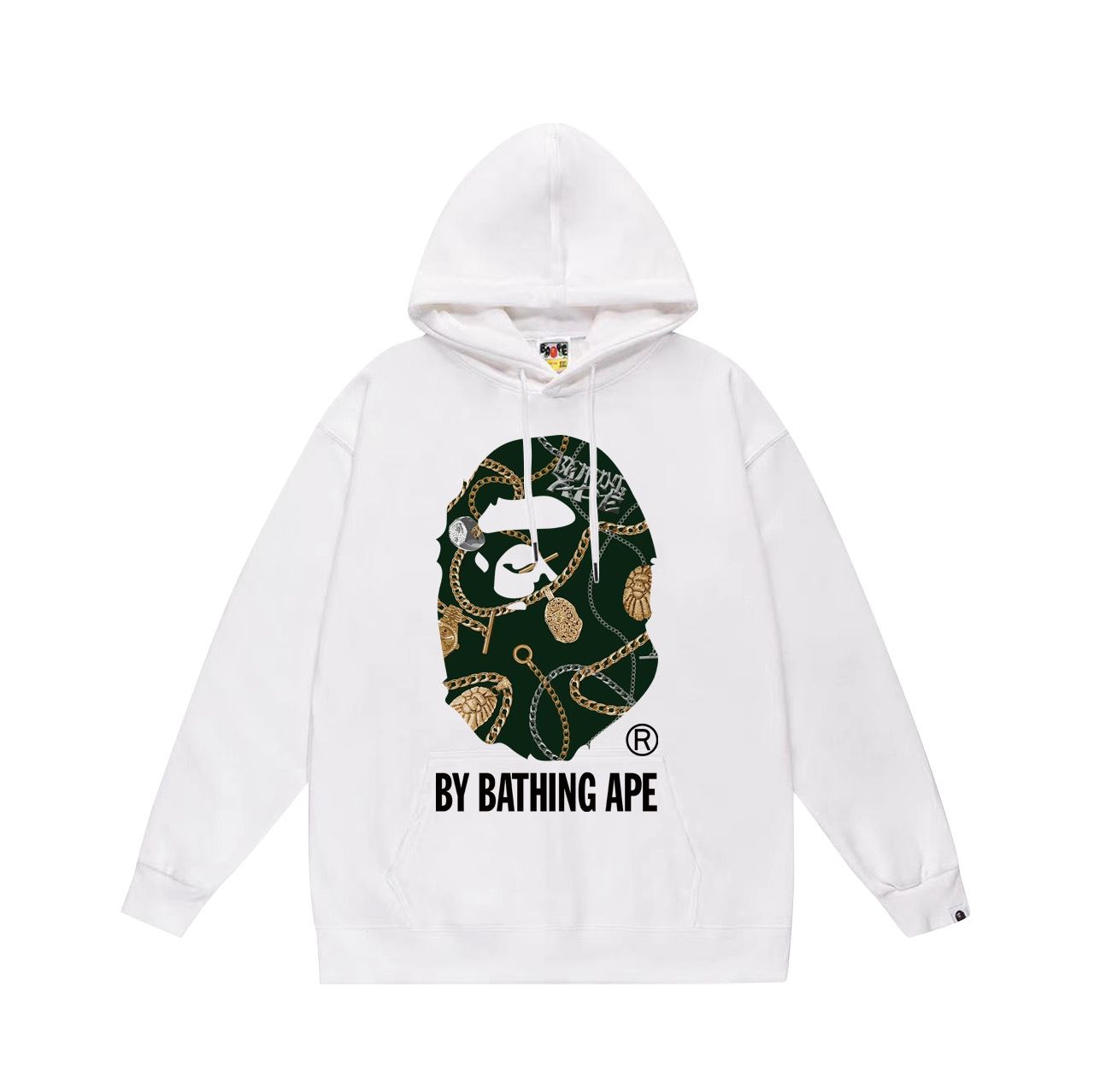 New arrival big apeman head print hoodie